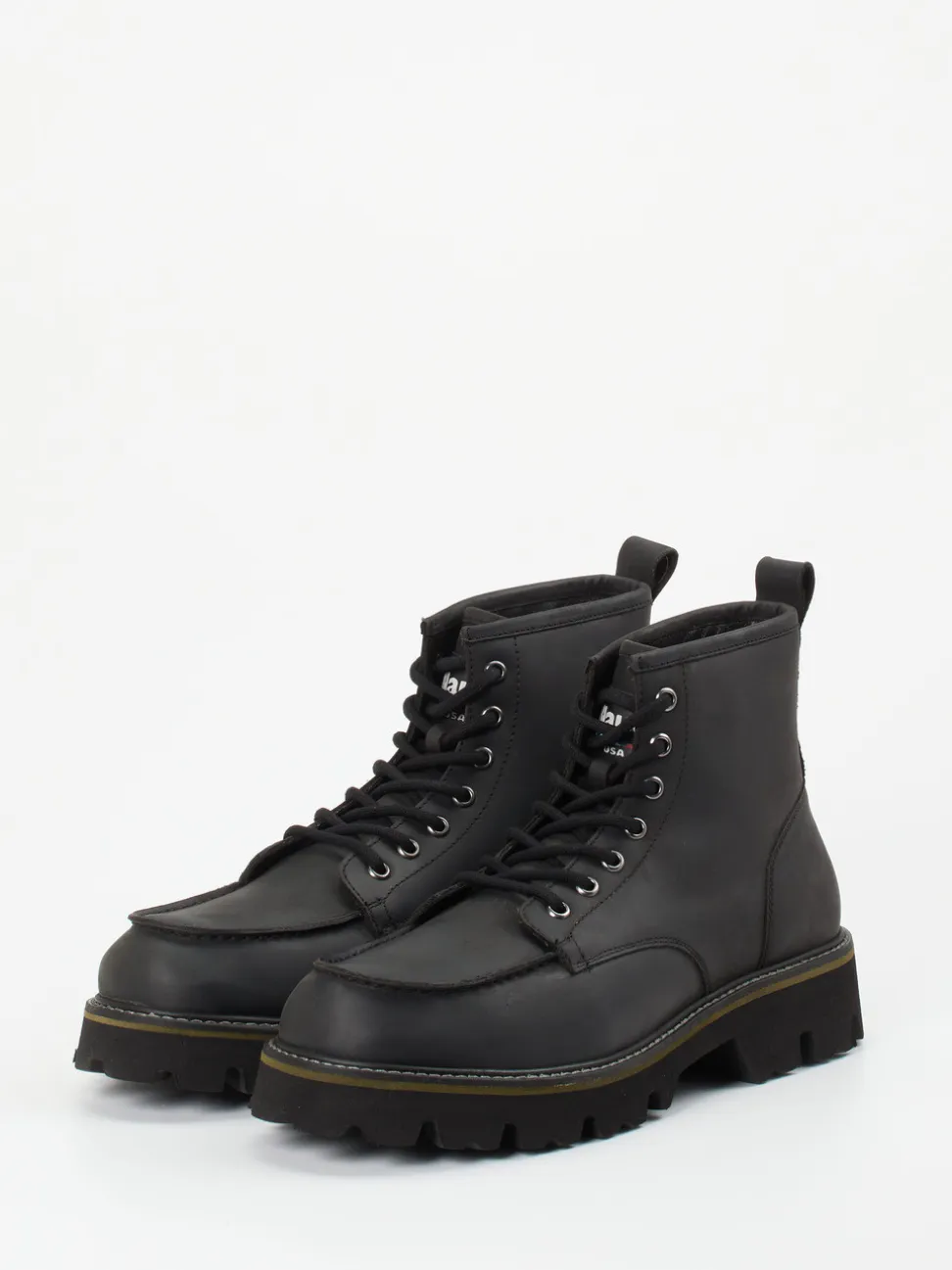 Blauer – Schnürboots aus Kalbleder schwarz
