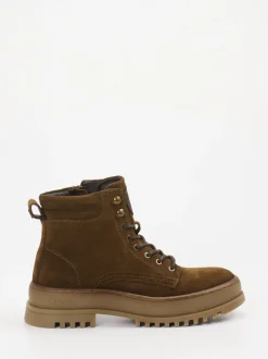 Blauer – Schnürboots aus Veloursleder mittelbraun