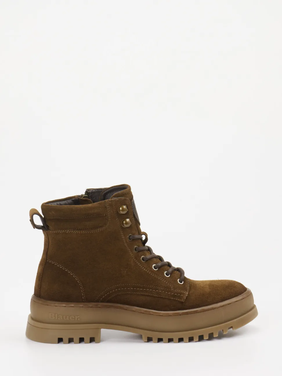 Blauer – Schnürboots aus Veloursleder mittelbraun