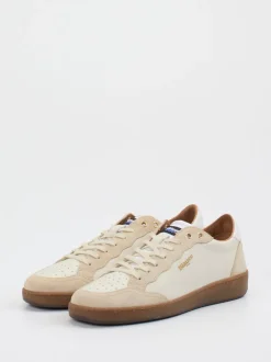 Blauer – Sneaker aus Kalbleder und Veloursleder Beige