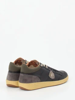 Blauer – Sneaker aus Kalbleder und Veloursleder Schwarz