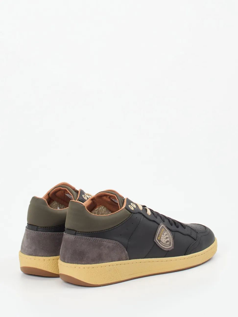 Blauer – Sneaker aus Kalbleder und Veloursleder Schwarz