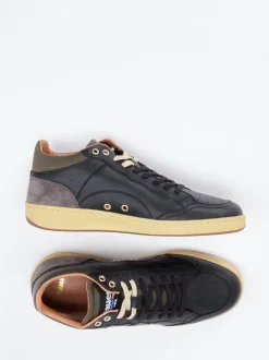 Blauer – Sneaker aus Kalbleder und Veloursleder Schwarz