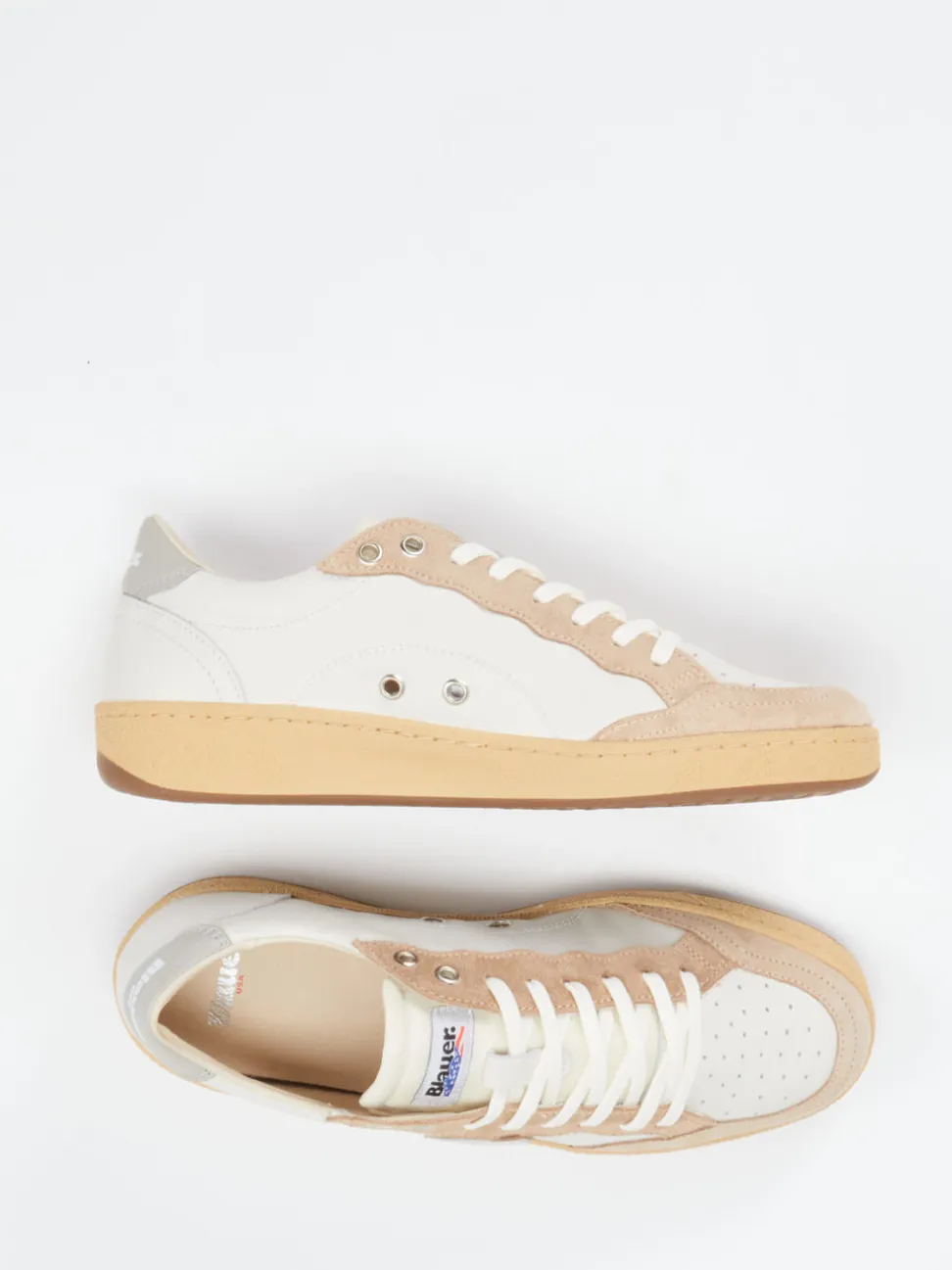 Blauer – Sneaker aus Kalbleder und Veloursleder