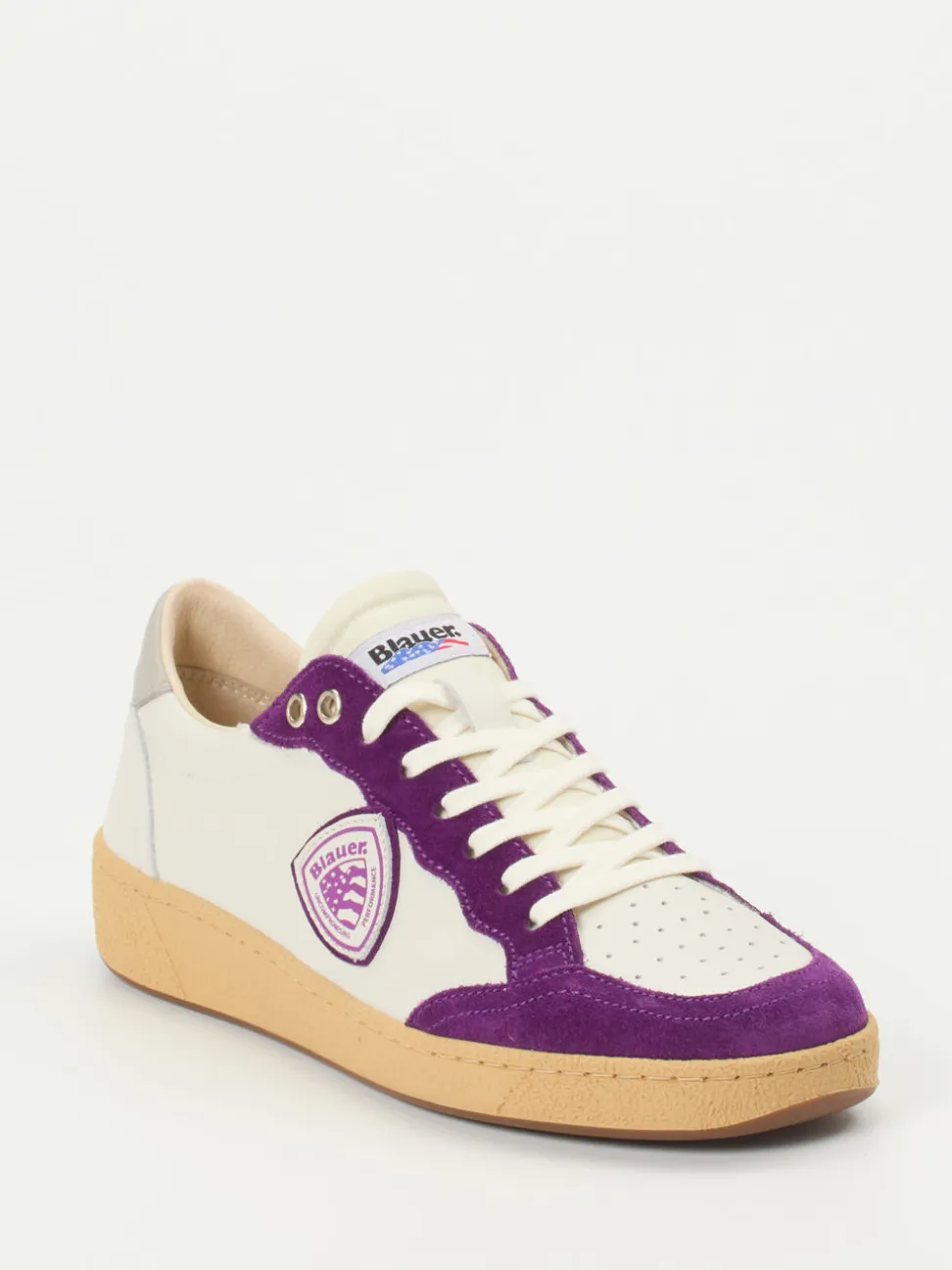 Blauer – Sneaker aus Kalbleder mit Veloursakzenten