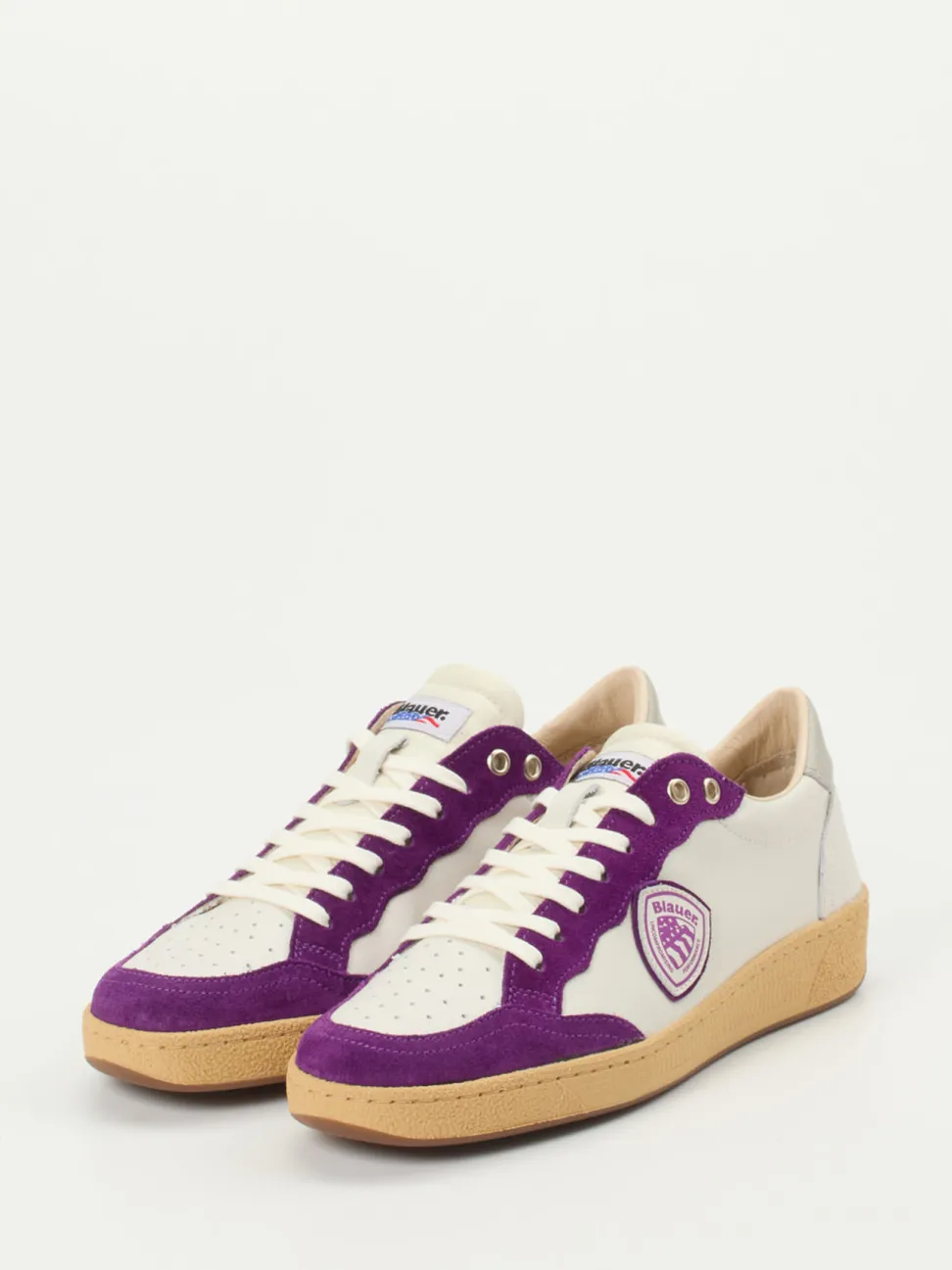 Blauer – Sneaker aus Kalbleder mit Veloursakzenten