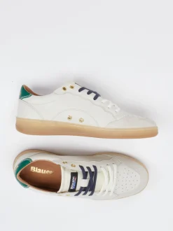 Blauer – Sneaker aus Leder in Cremeweiß