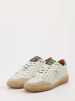 Blauer – Sneaker aus Leder in Cremeweiß