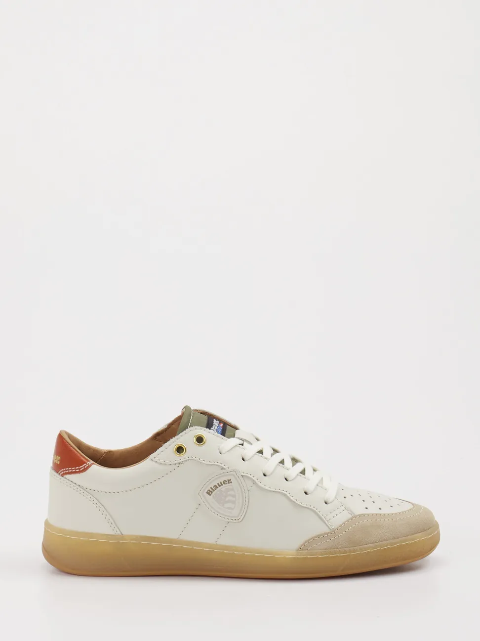 Blauer – Sneaker aus Leder in Cremeweiß