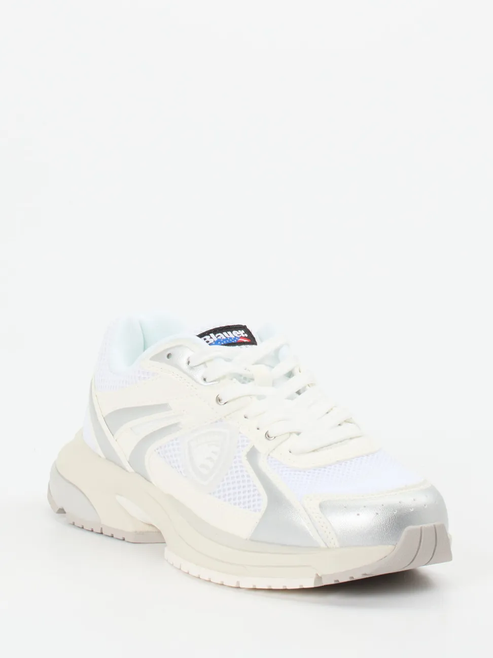 Blauer – Sneaker aus Textil in Off-White