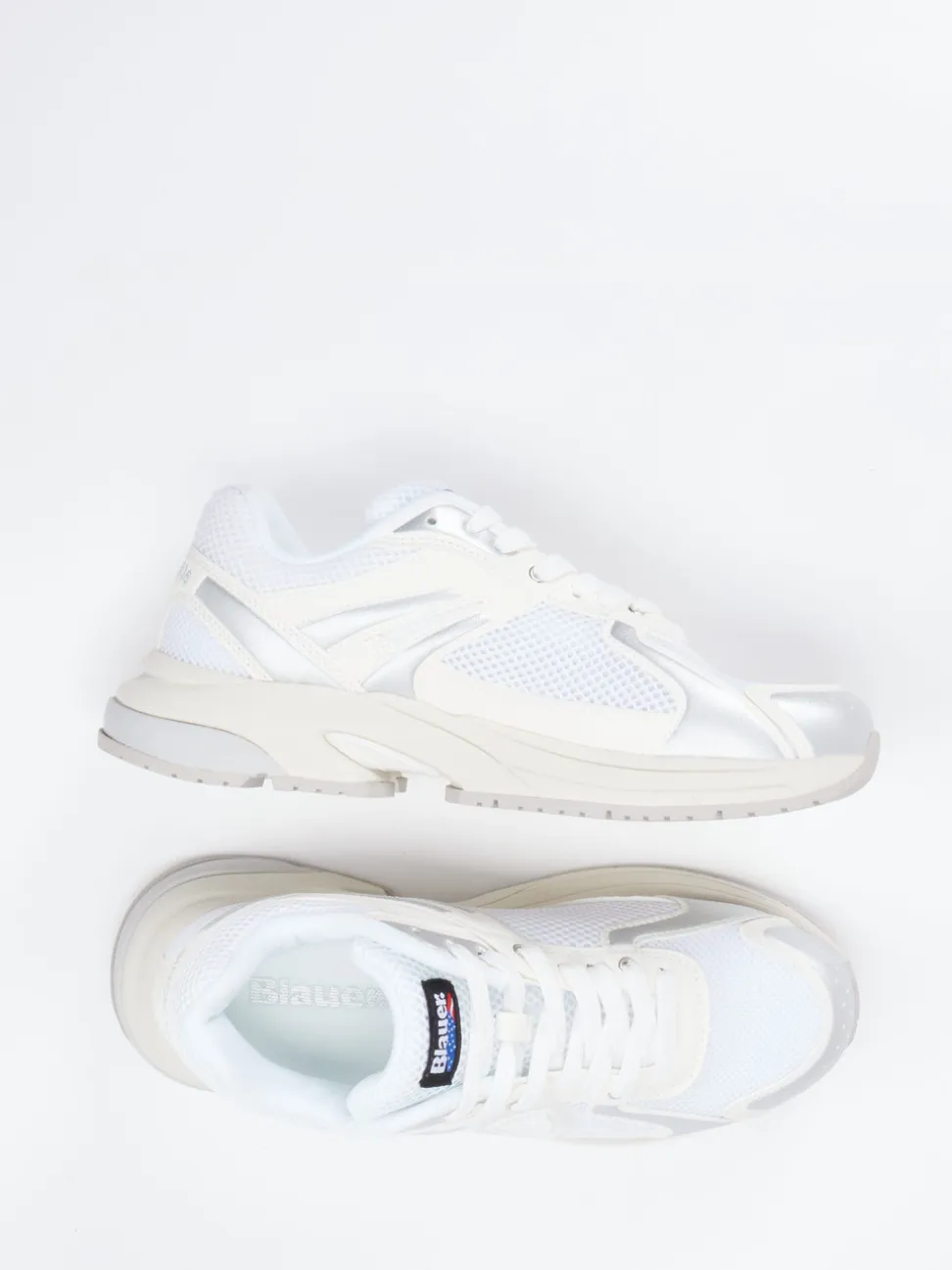 Blauer – Sneaker aus Textil in Off-White