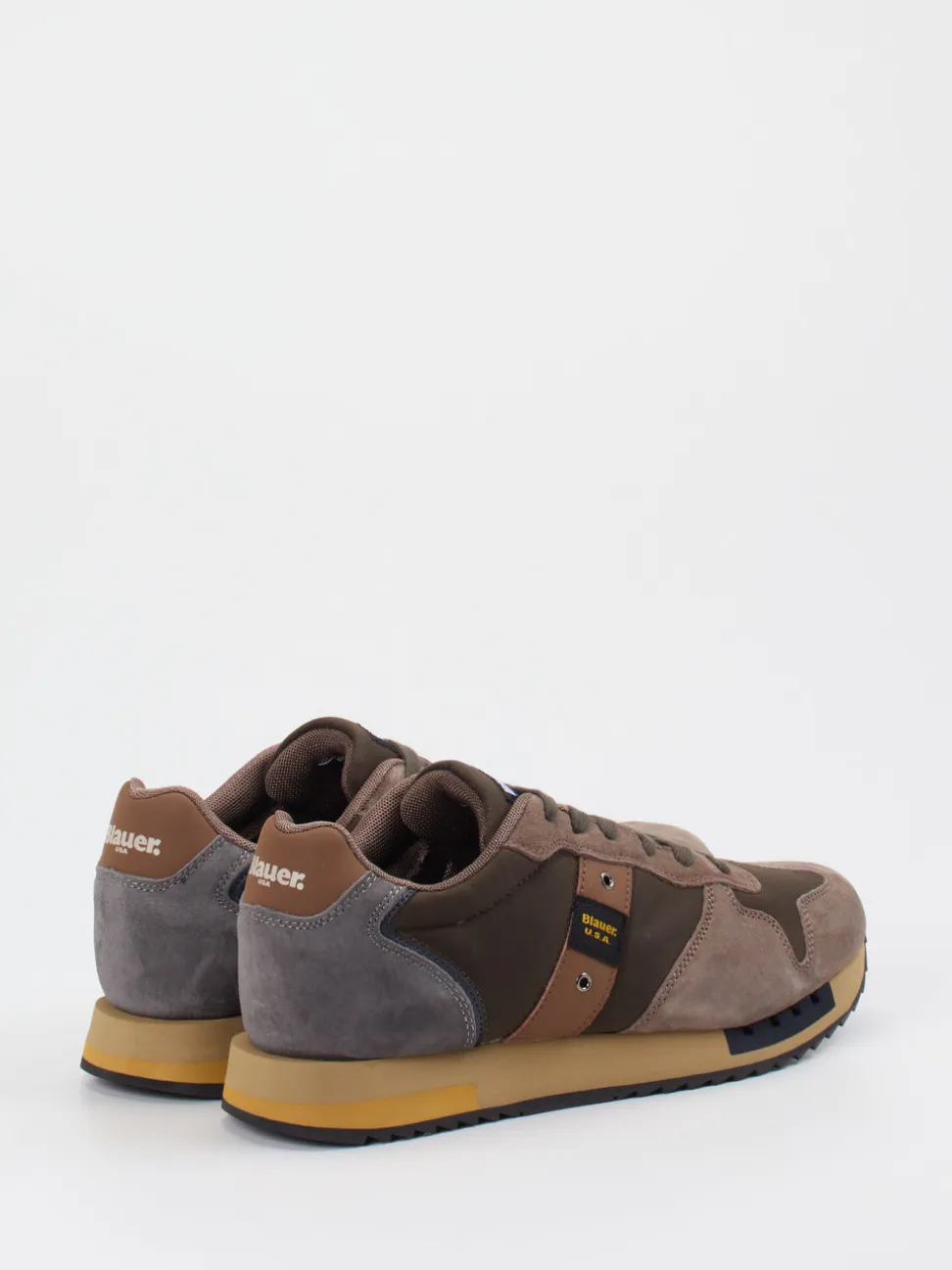 Blauer – Sneaker aus Veloursleder und Textil in Taupe