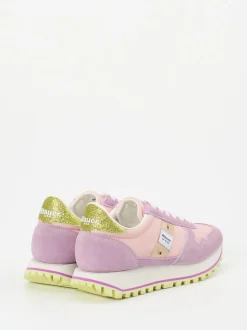 Blauer – Sneaker aus Veloursleder in Rosa