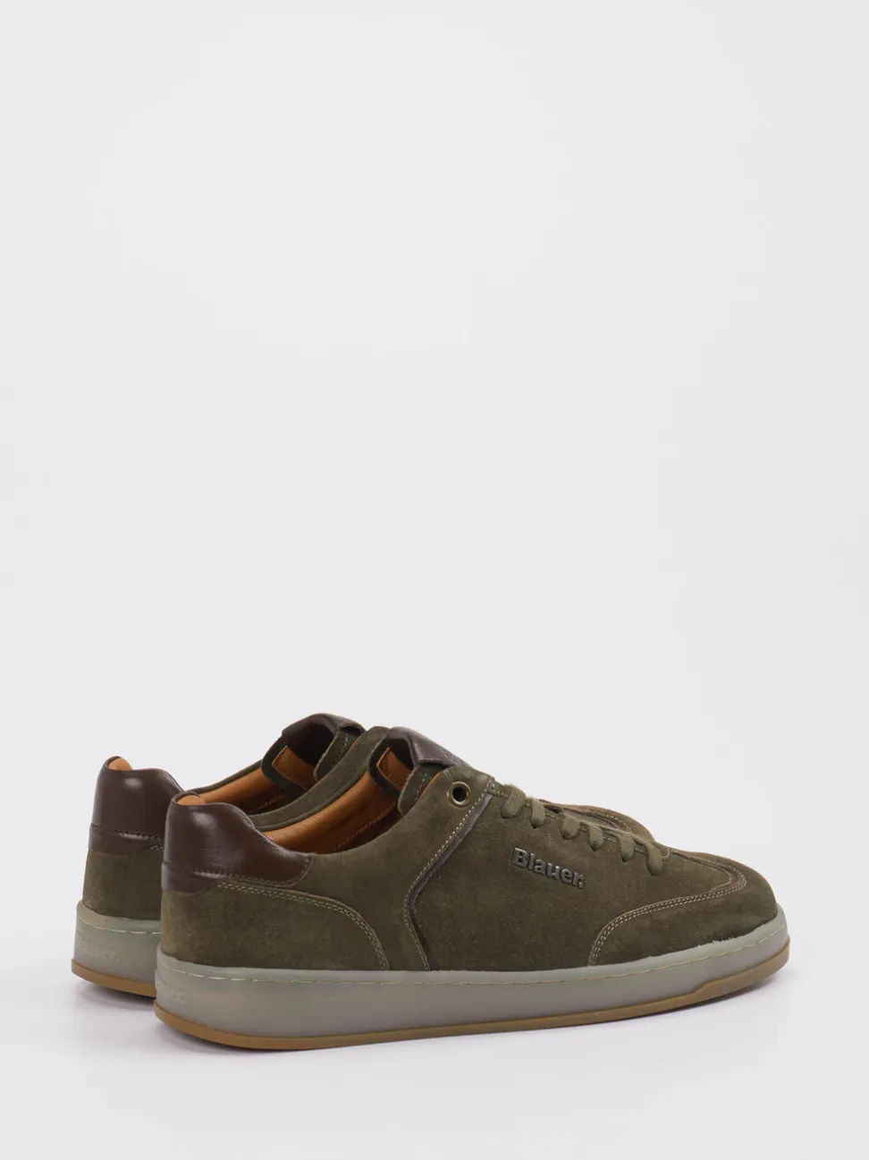 Blauer – Sneaker aus Veloursleder Olivgrün