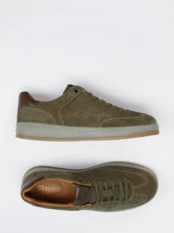 Blauer – Sneaker aus Veloursleder Olivgrün
