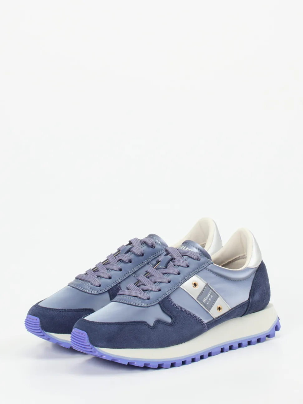 Blauer – Sneaker aus Veloursleder Lavendelblau