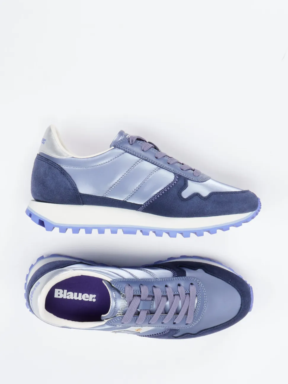 Blauer – Sneaker aus Veloursleder Lavendelblau