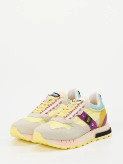 Blauer – Sneaker aus Veloursleder und Nylon Pastellgelb