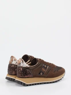 Blauer – Sneaker aus Veloursleder mit Glitzerdetails