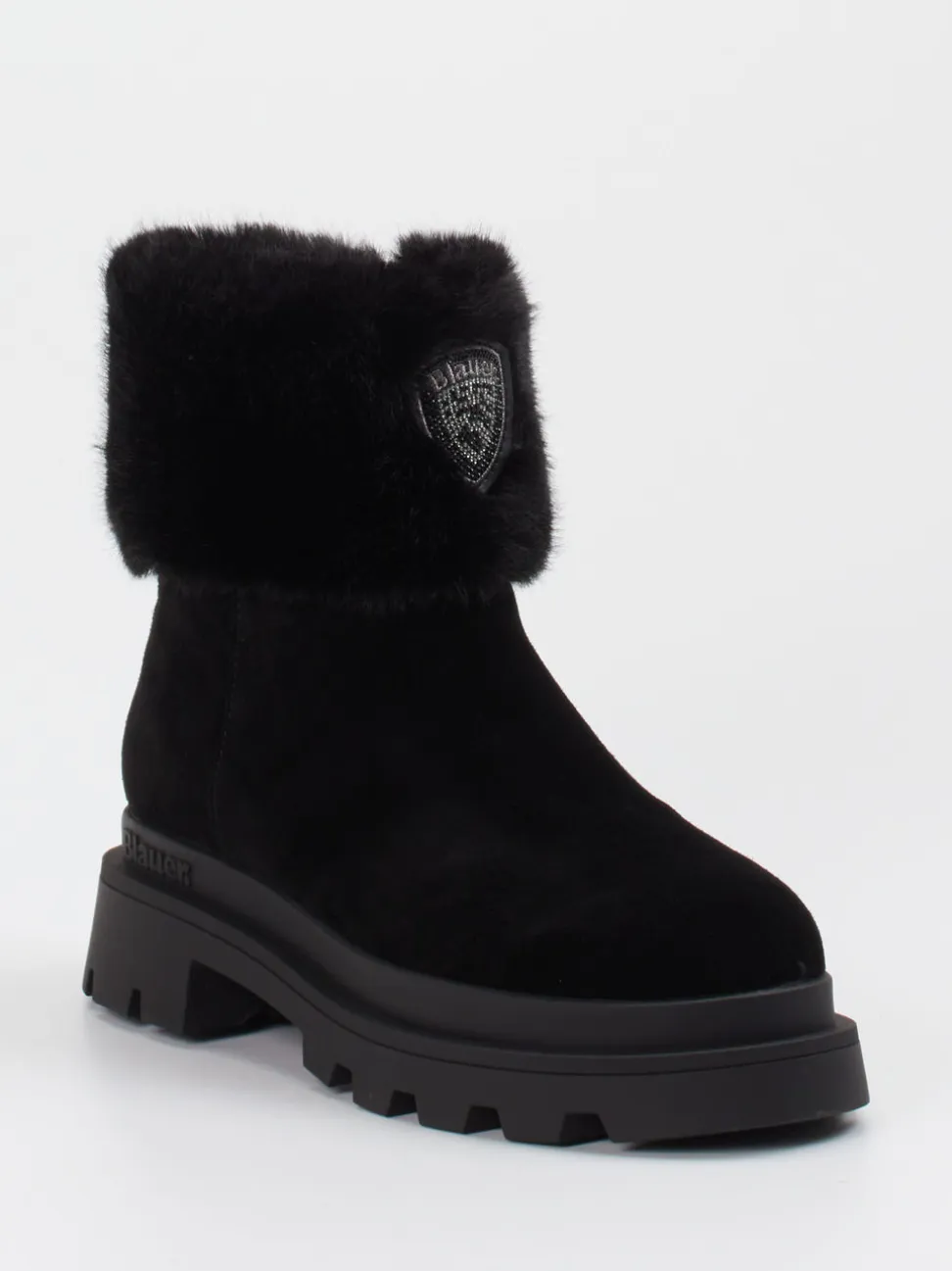 Blauer – Stiefelette aus Veloursleder schwarz