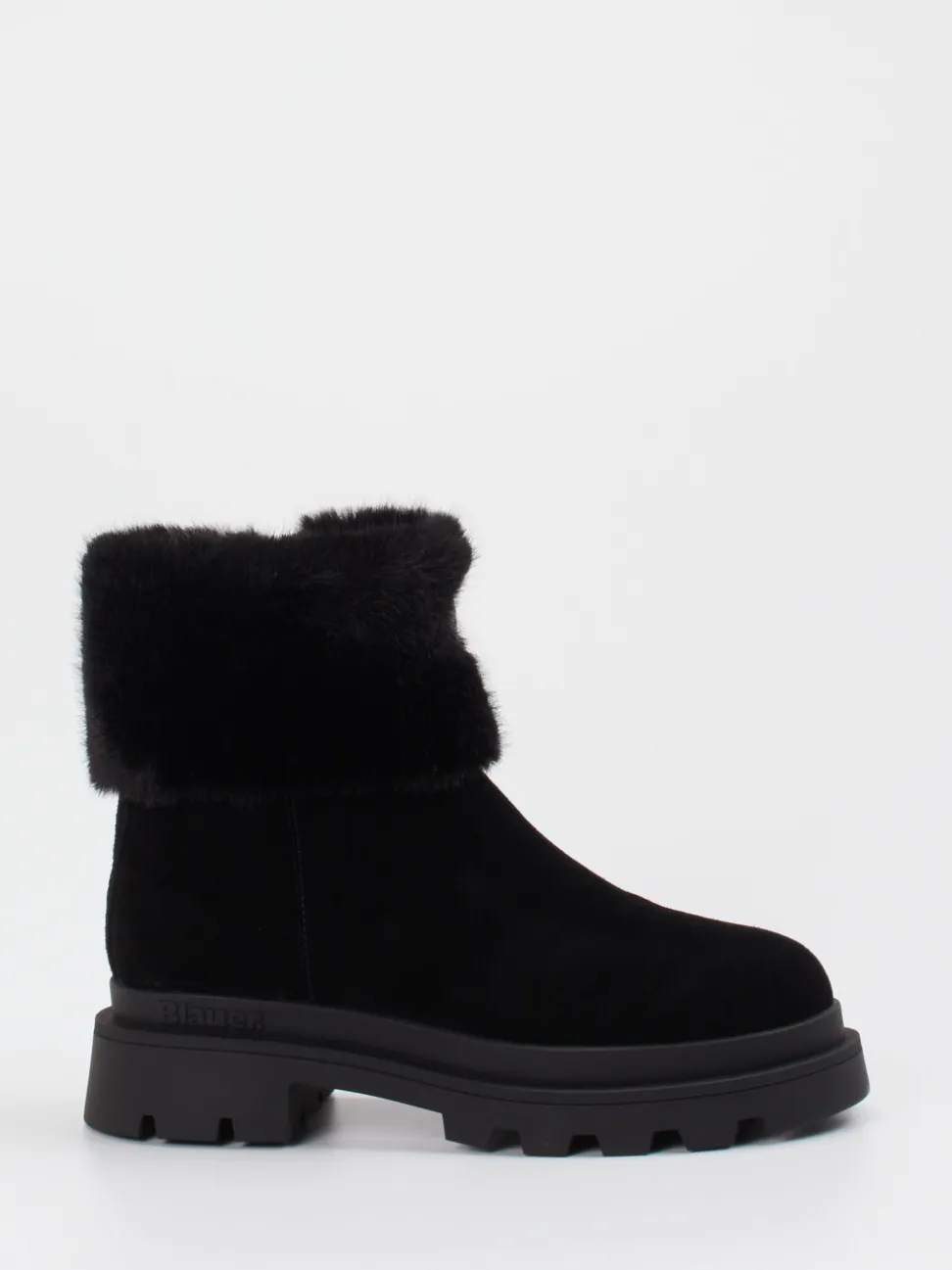 Blauer – Stiefelette aus Veloursleder schwarz