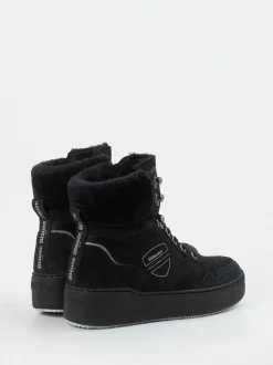 Blauer – Winter-Boots aus Veloursleder schwarz