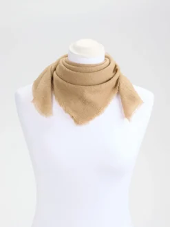 Blui – Dreieckstuch aus Kaschmir-Mix in Beige