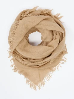Blui – Dreieckstuch aus Textil in Sandbeige