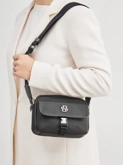 Boss – Crossbody Bag aus Textil in Schwarz