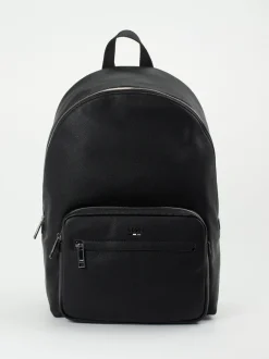 Boss – Daypack aus Textil in Lederoptik Schwarz