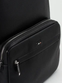 Boss – Daypack aus Textil in Lederoptik Schwarz