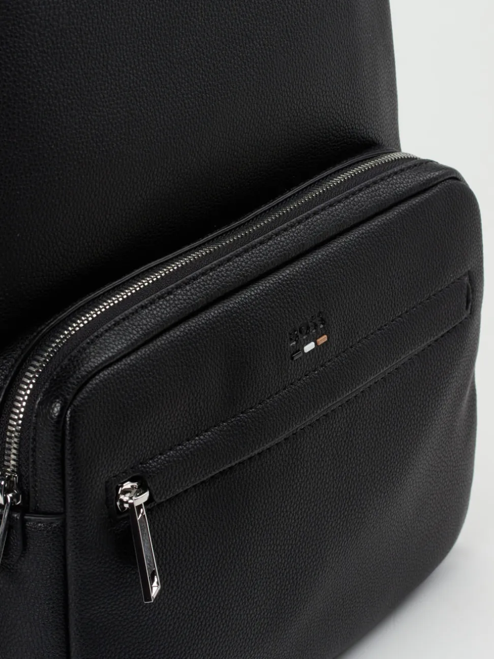 Boss – Daypack aus Textil in Lederoptik Schwarz