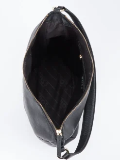 Boss – Hobo Bag aus Kalbleder in Schwarz