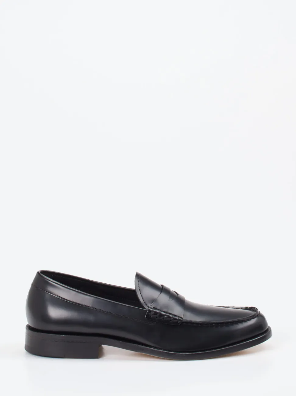 Boss – Loafer aus Kalbleder schwarz glänzend