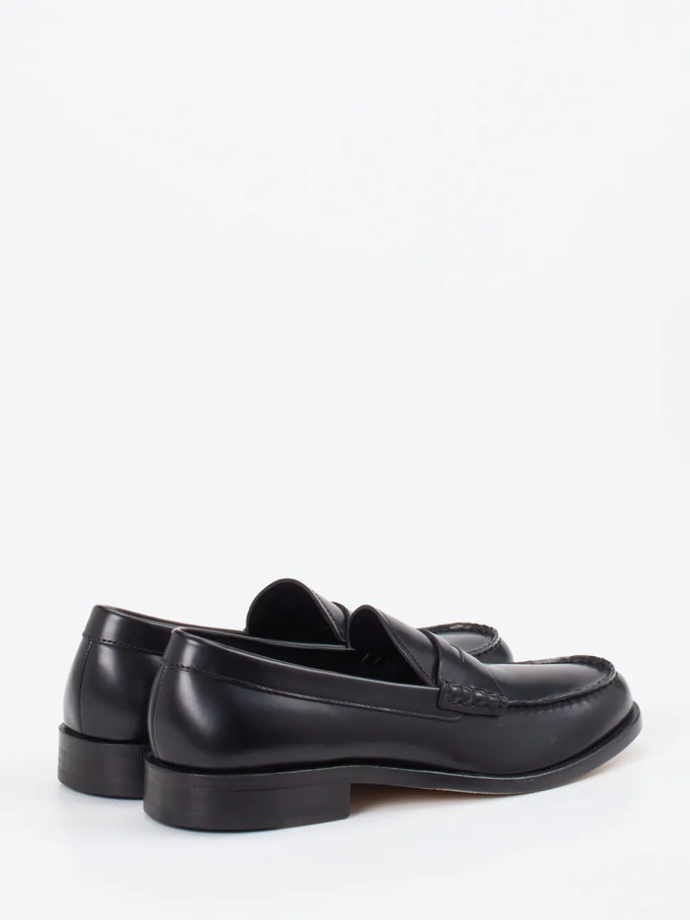 Boss – Loafer aus Kalbleder schwarz glänzend