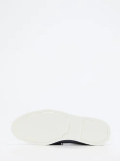 Boss – Loafer aus Veloursleder in Taubenblau