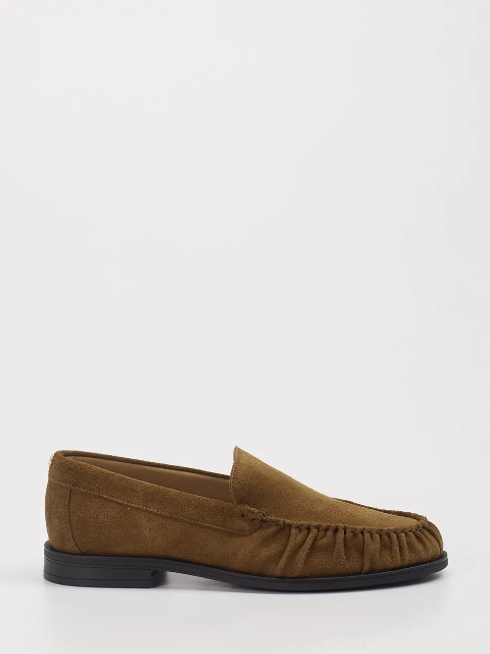 Boss – Loafer aus Veloursleder in Braun