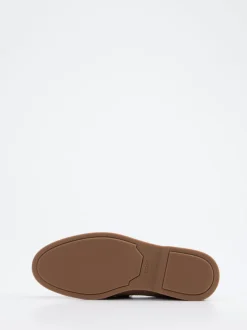 Boss – Loafer aus Veloursleder in Sandbeige