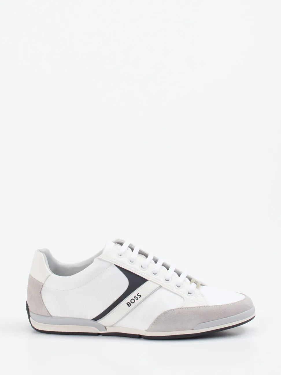 Boss – Low-Top Sneaker aus Kalbleder weiß