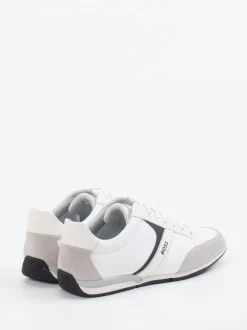 Boss – Low-Top Sneaker aus Kalbleder weiß