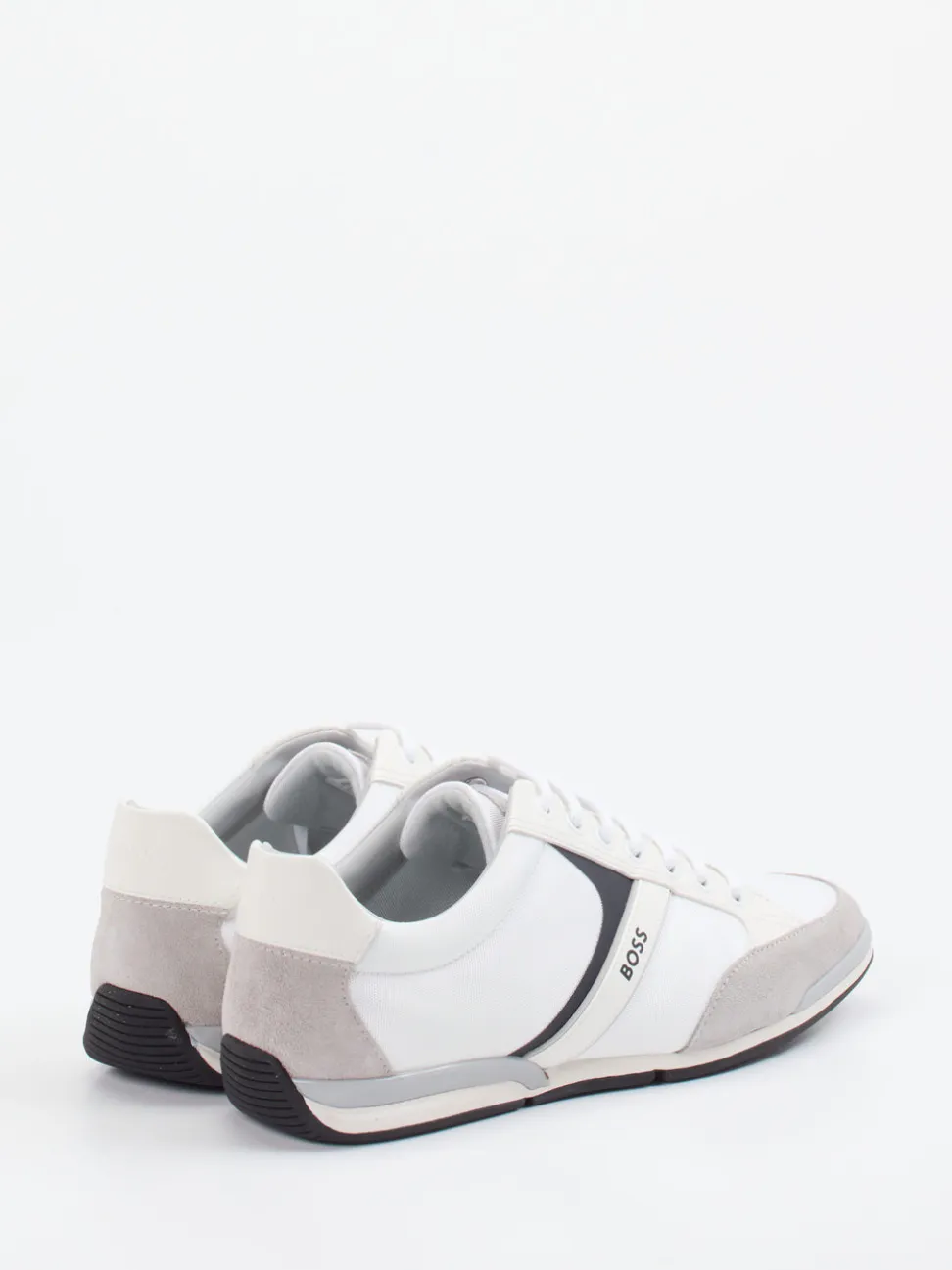 Boss – Low-Top Sneaker aus Kalbleder weiß