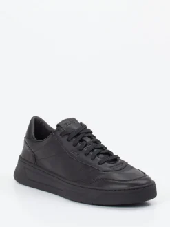 Boss – Low-Top-Sneaker aus Kalbleder Schwarz