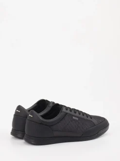 Boss – Low-Top-Sneaker aus Textil und Synthetik schwarz