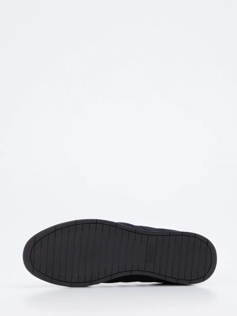 Boss – Low-Top-Sneaker aus Veloursleder Dunkelblau