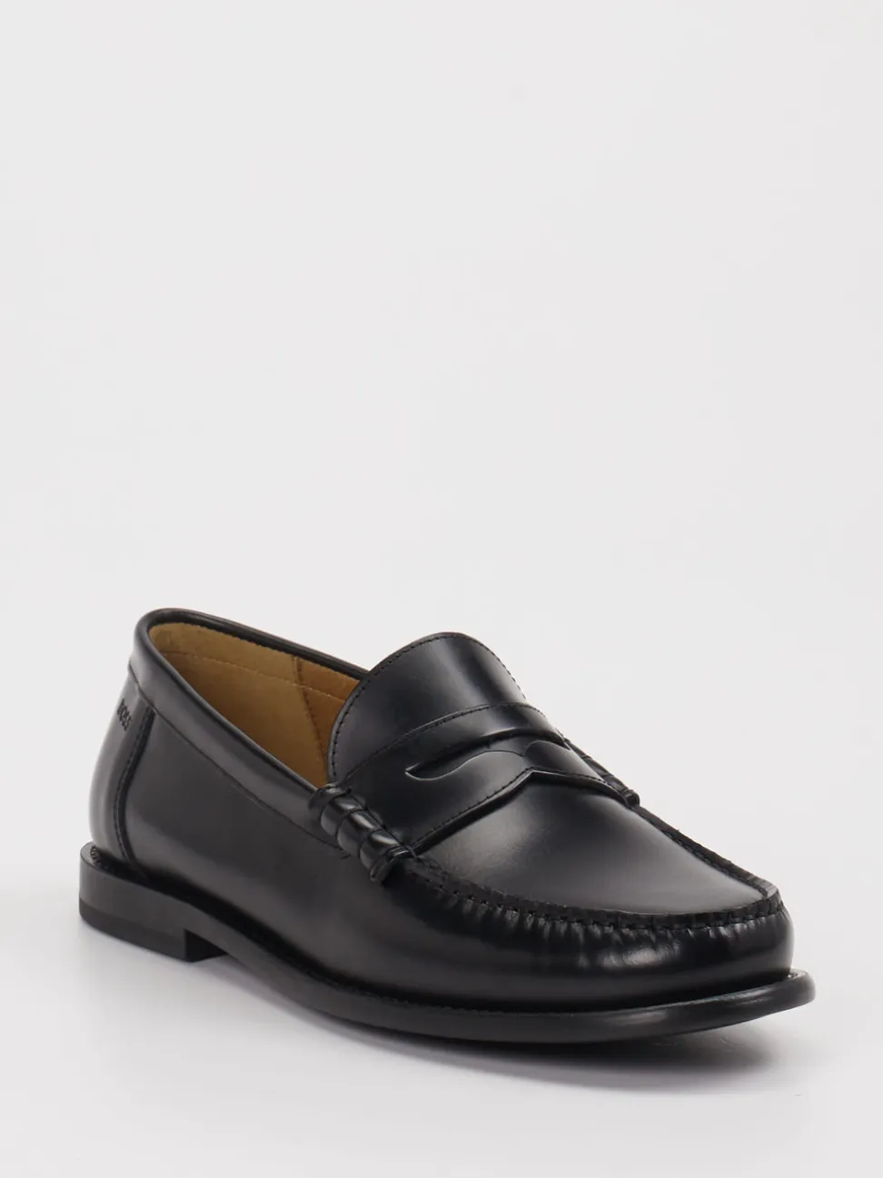 Boss – Penny Loafer aus Leder schwarz