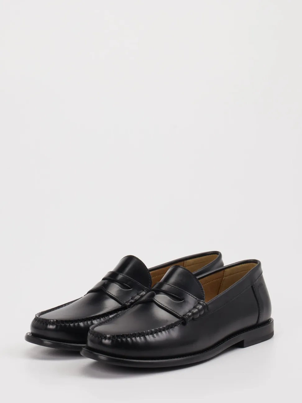 Boss – Penny Loafer aus Leder schwarz