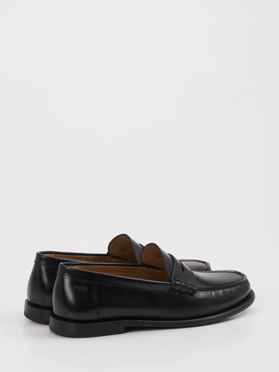 Boss – Penny Loafer aus Leder schwarz