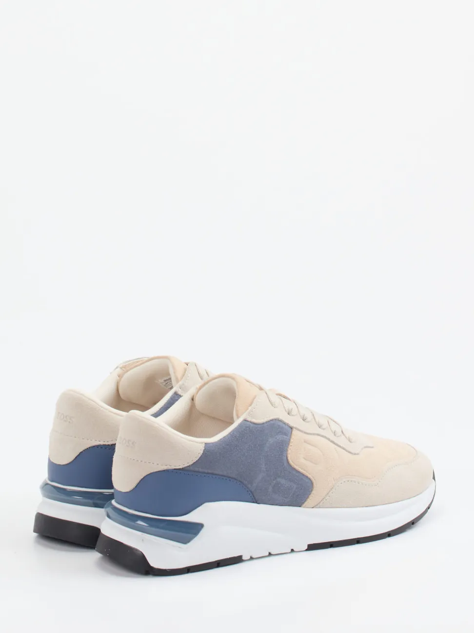 Boss – Retro-Sneaker aus Veloursleder Beige