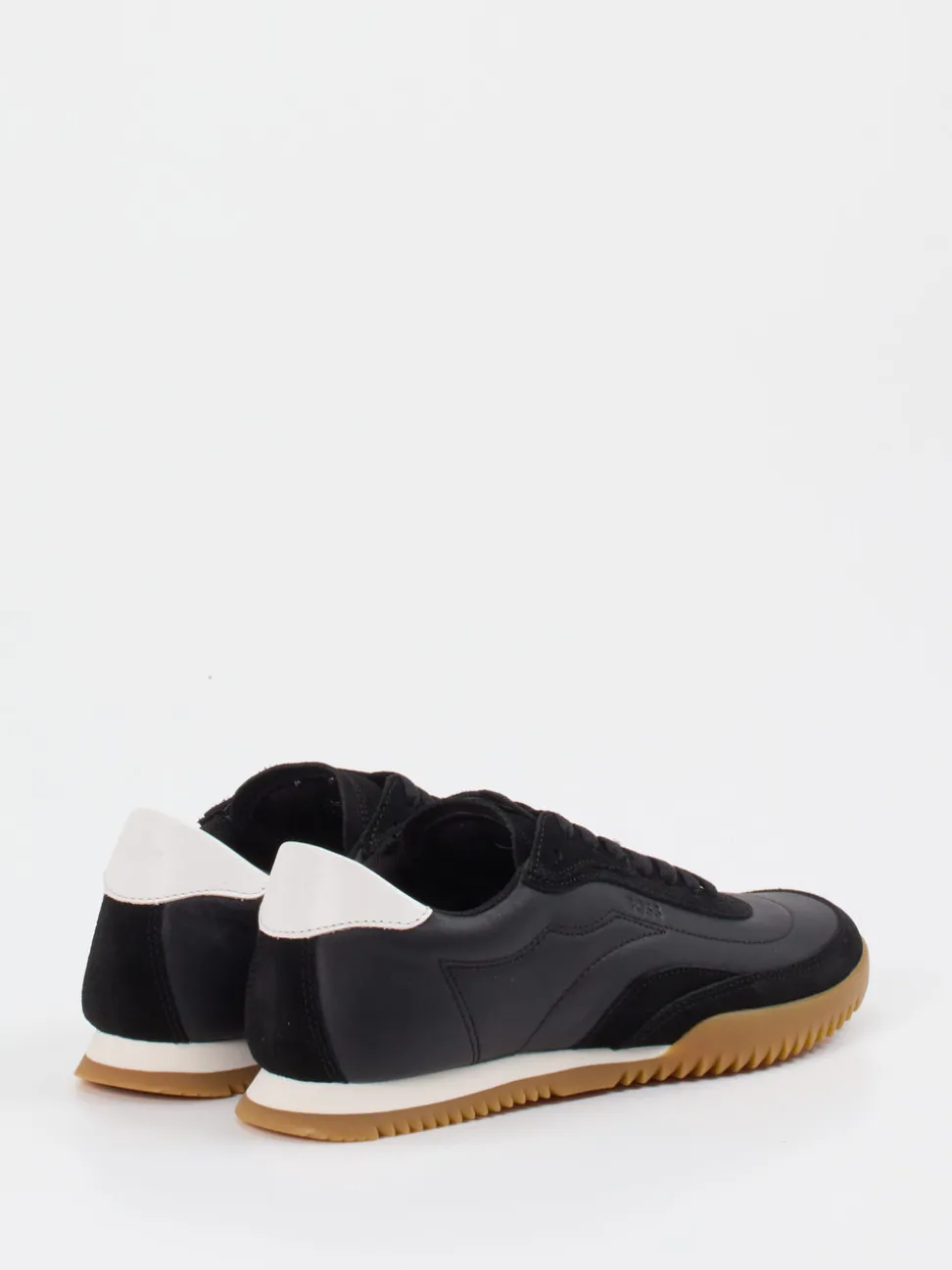 Boss – Retro-Sneaker aus Velours- und Glattleder Schwarz