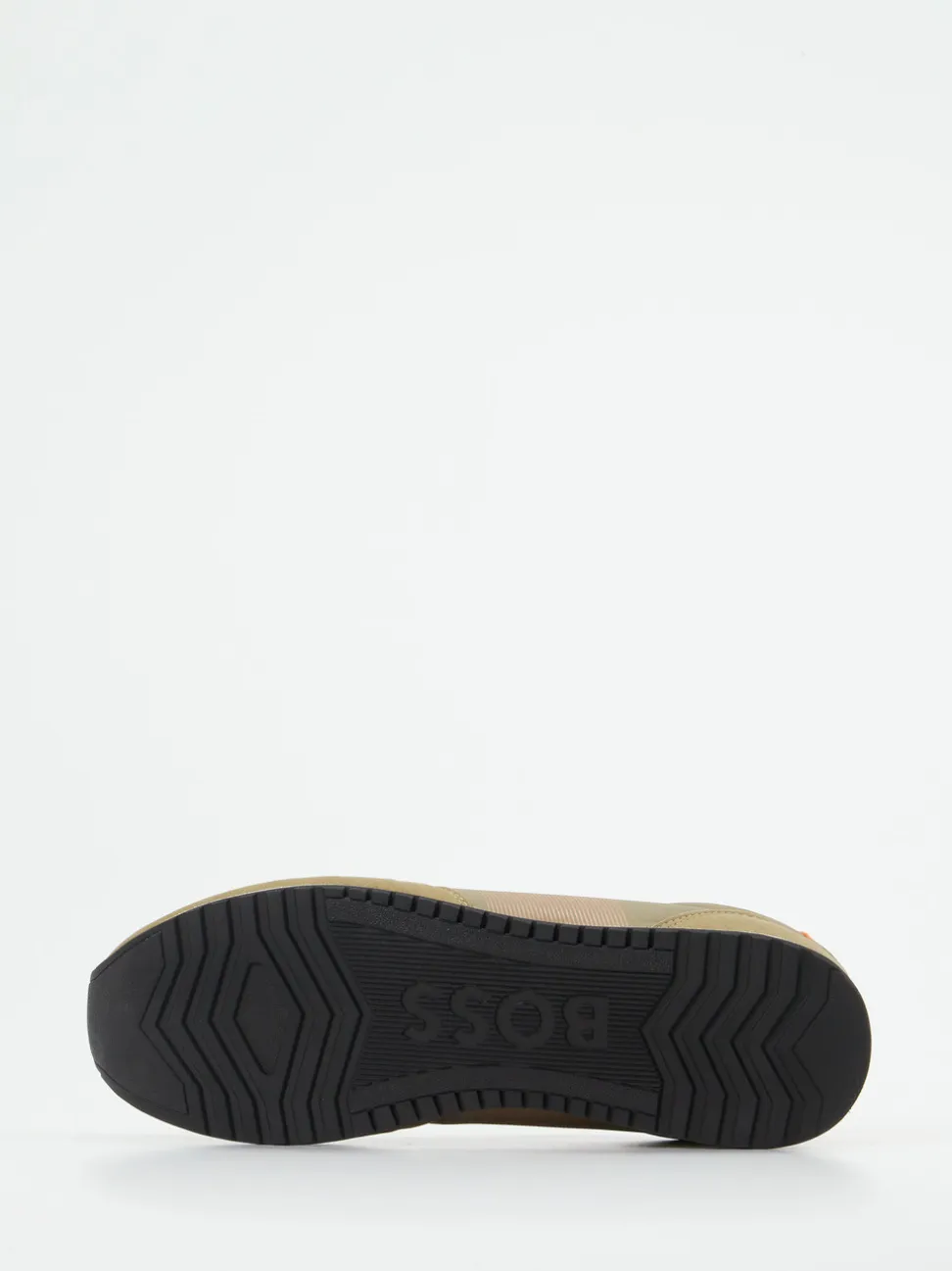 Boss – Retro-Sneaker aus Veloursleder Khaki